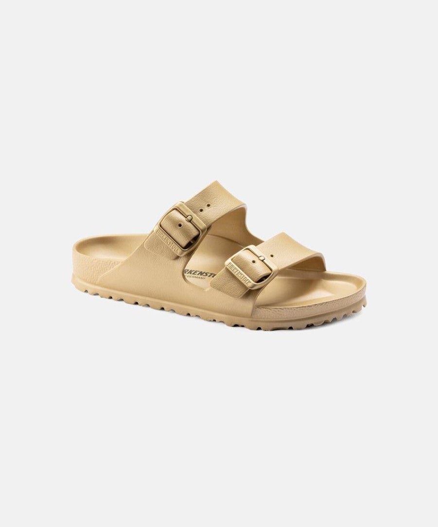 Women Birkenstock Two Strap Sandals | Birkenstock Arizona Eva Sandals Gold