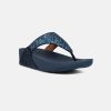 Women FitFlop Thongs | Fitflop Lulu Glitter Toe Post Sandals Navy