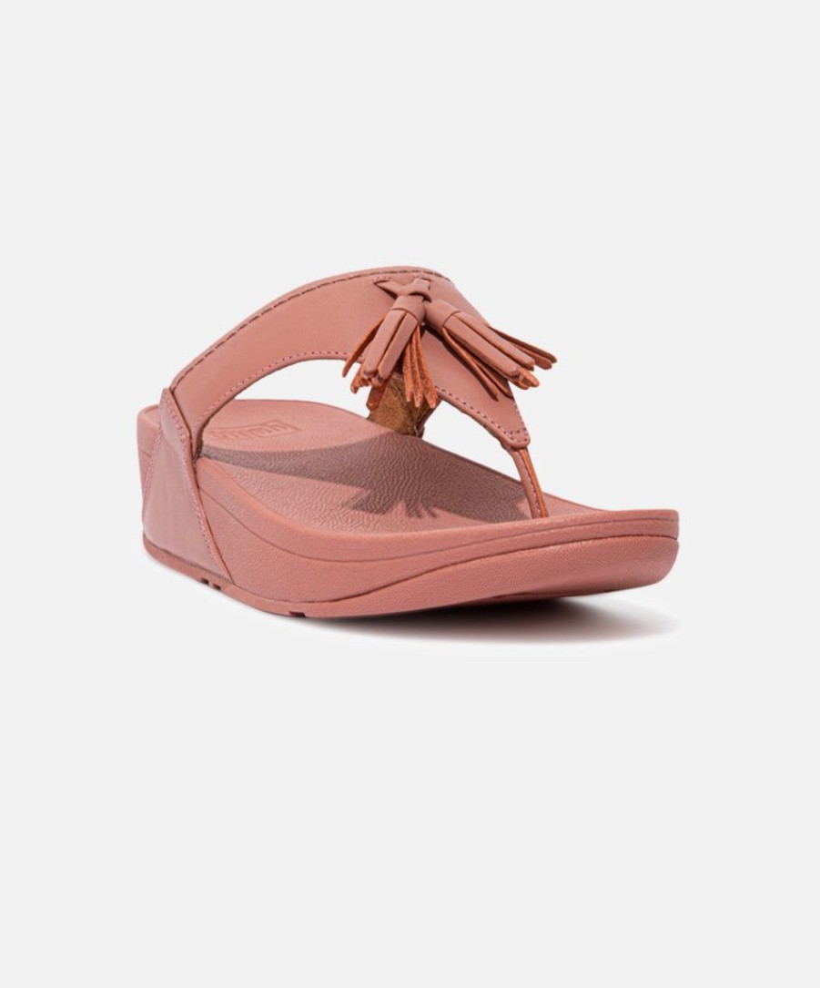 Women FitFlop Toe Post Sandals | Fitflop Lulu Tassel Toe Post Sandals Pink