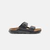 Men Birkenstock Two Strap Sandals | Birkenstock Arizona Cross Town Oiled Sandals Black