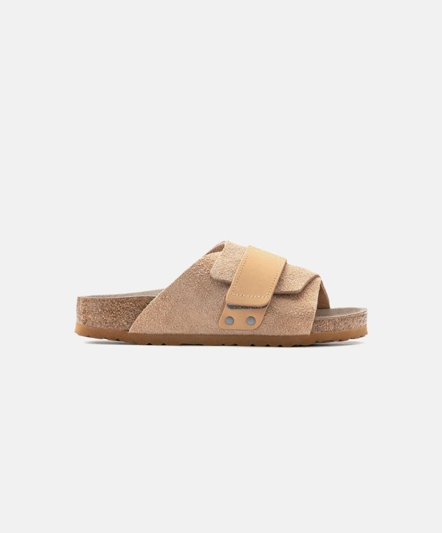 Men Birkenstock Leather Sandals | Birkenstock Kyoto Suede Leather Clay Sandals