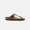 Men Birkenstock Toe Post Sandals | Birkenstock Gizeh Oiled L Taupe