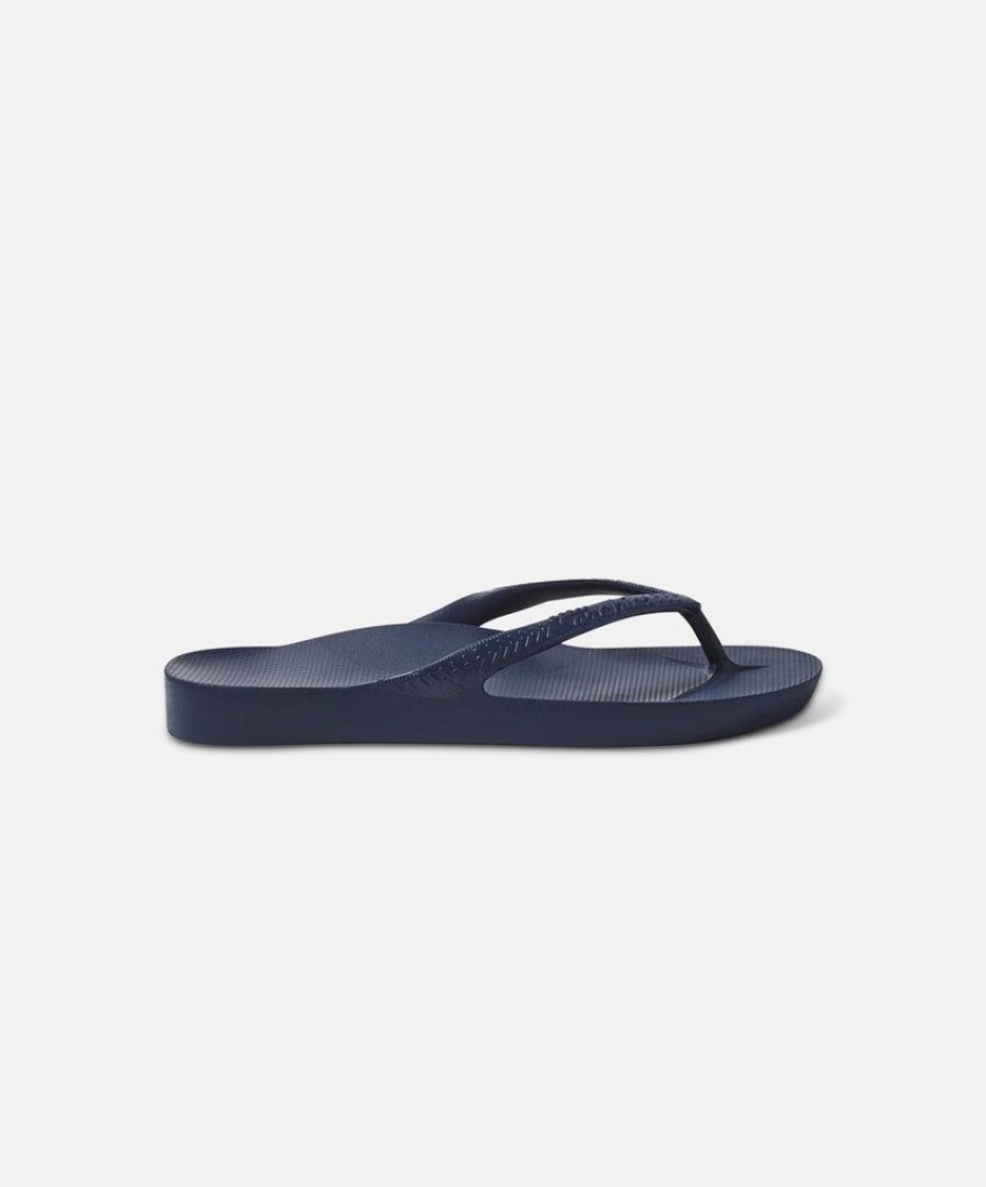 Men Archies Toe Post Sandals | Archies Arch Support Navy Thongs