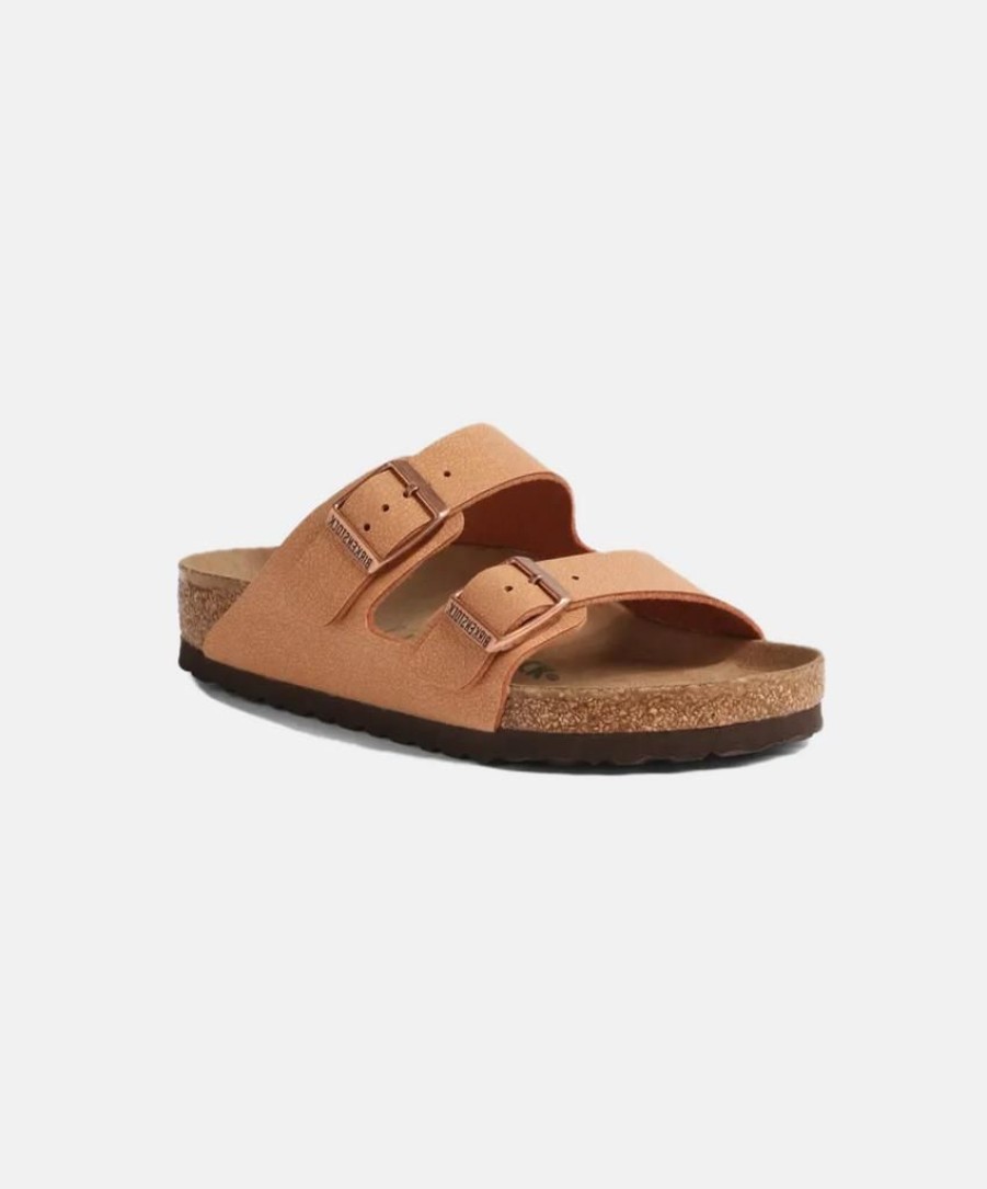 Men Birkenstock Vegan Sandals | Birkenstock Arizona Birkibuc Earthy Pecan Vegan Sandals