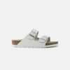 Men Birkenstock Leather Sandals | Birkenstock Arizona Leather Sandals White