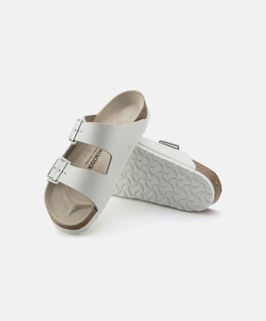 Men Birkenstock Leather Sandals | Birkenstock Arizona Leather Sandals White