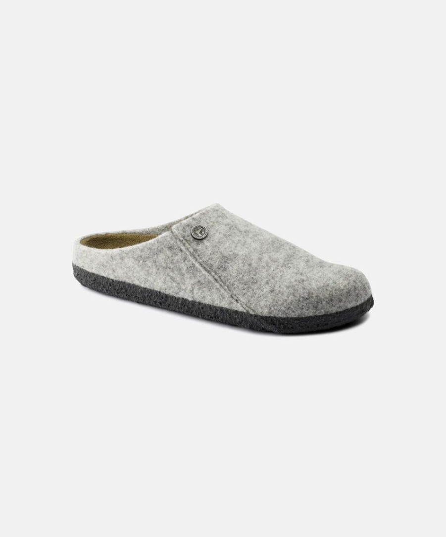 Women Birkenstock Clogs | Birkenstock Zermatt Wool Felt Light Grey Clogs