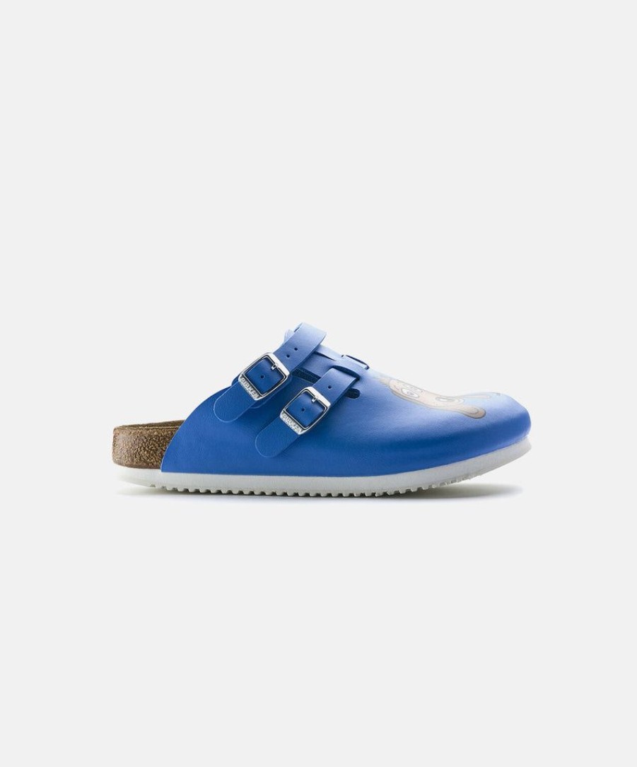 Women Birkenstock Clogs | Birkenstock Kay Bf Supergrip Animal Clogs Blue