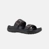 Men Bstore Two Strap Sandals | Mbt Fuji Ii Black/Black Mens Recovery Sandals