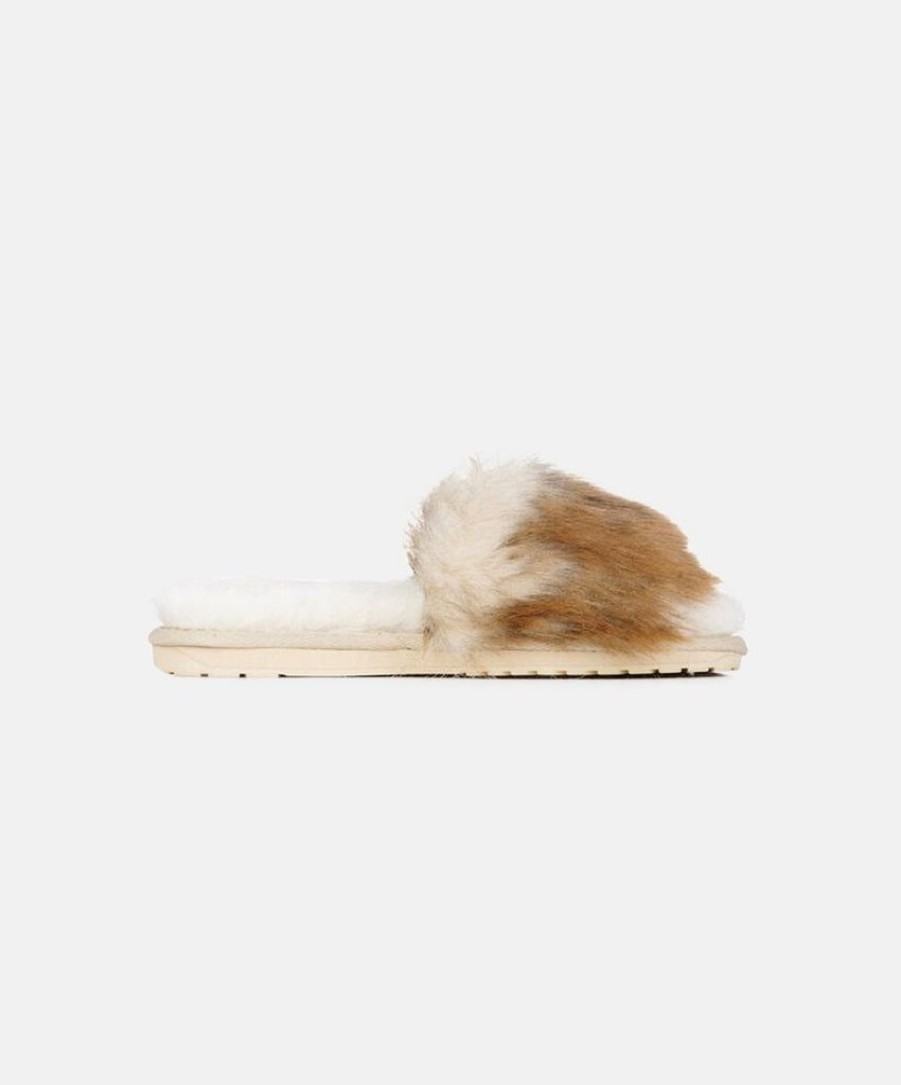 Women EMU Australia Slides | Emu Myna Lava Chestnut Sheepskin Slippers