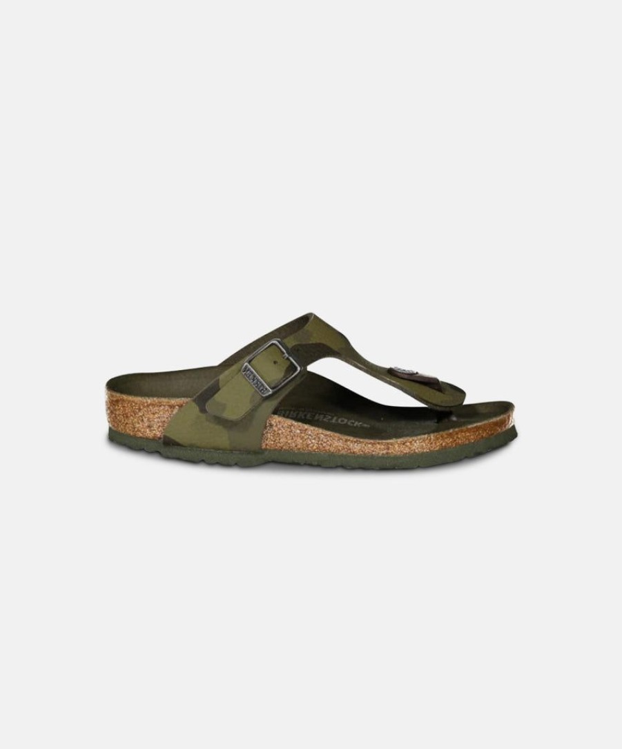 Kids Birkenstock | Birkenstock Kids Gizeh Birko-Flor Desert Soil Camo Khaki Sandals