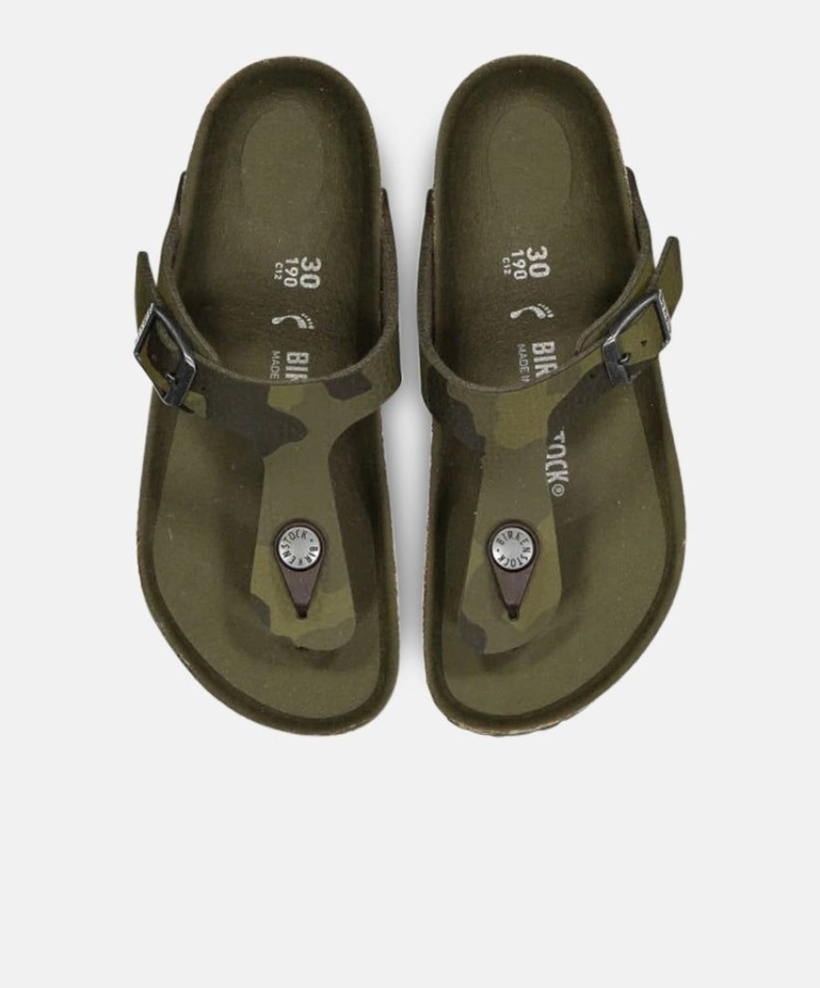 Kids Birkenstock | Birkenstock Kids Gizeh Birko-Flor Desert Soil Camo Khaki Sandals