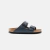 Men Birkenstock Two Strap Sandals | Birkenstock Arizona Leather Sandals Blue