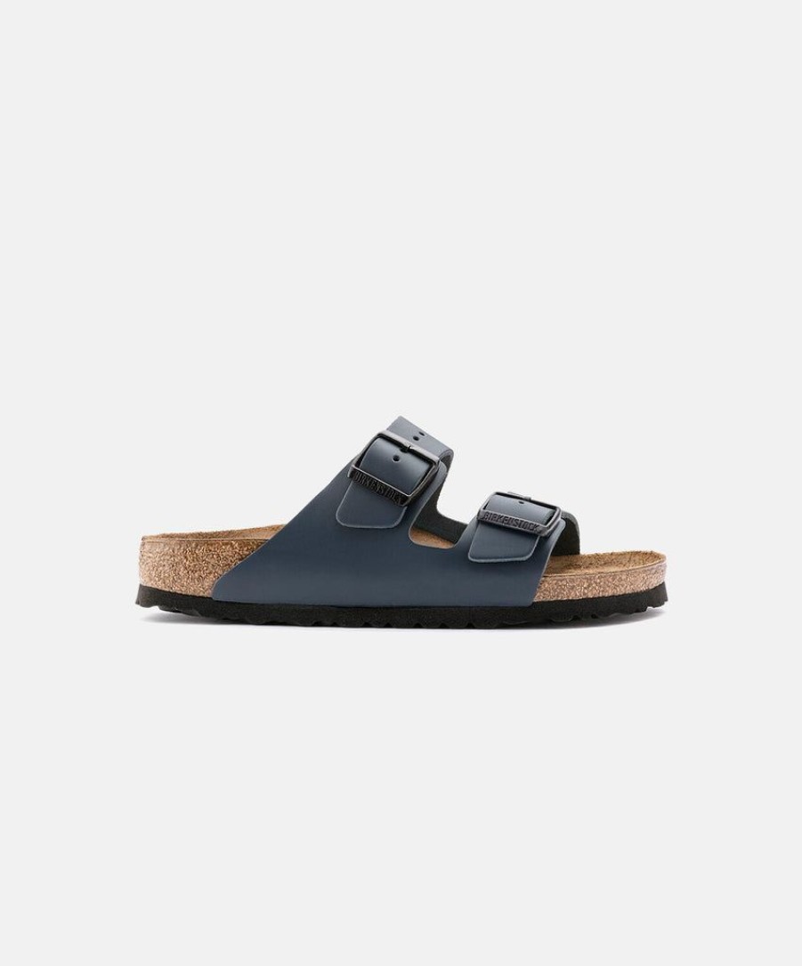 Men Birkenstock Two Strap Sandals | Birkenstock Arizona Leather Sandals Blue