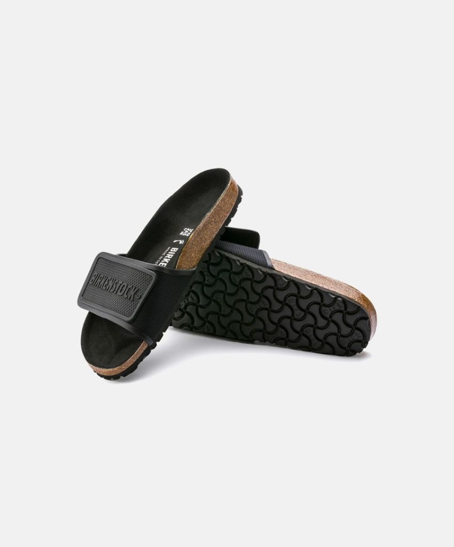 Women Birkenstock Slides | Birkenstock Tema Microfibre Black/Black Sandals