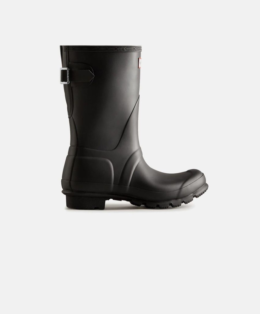 Women Hunter Wellington Boots | Hunter Womens Original Back Adjustable Short Black Boots