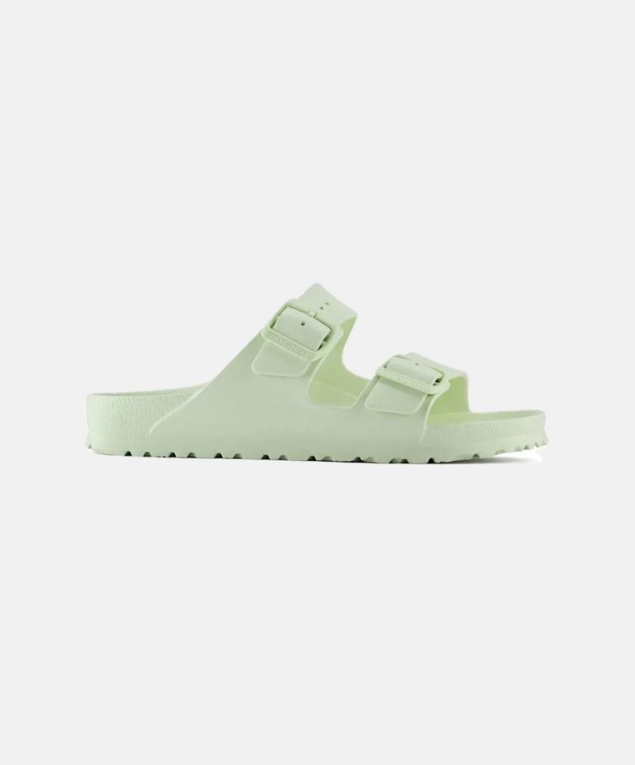 Men Birkenstock Two Strap Sandals | Birkenstock Arizona Eva Faded Lime Sandals