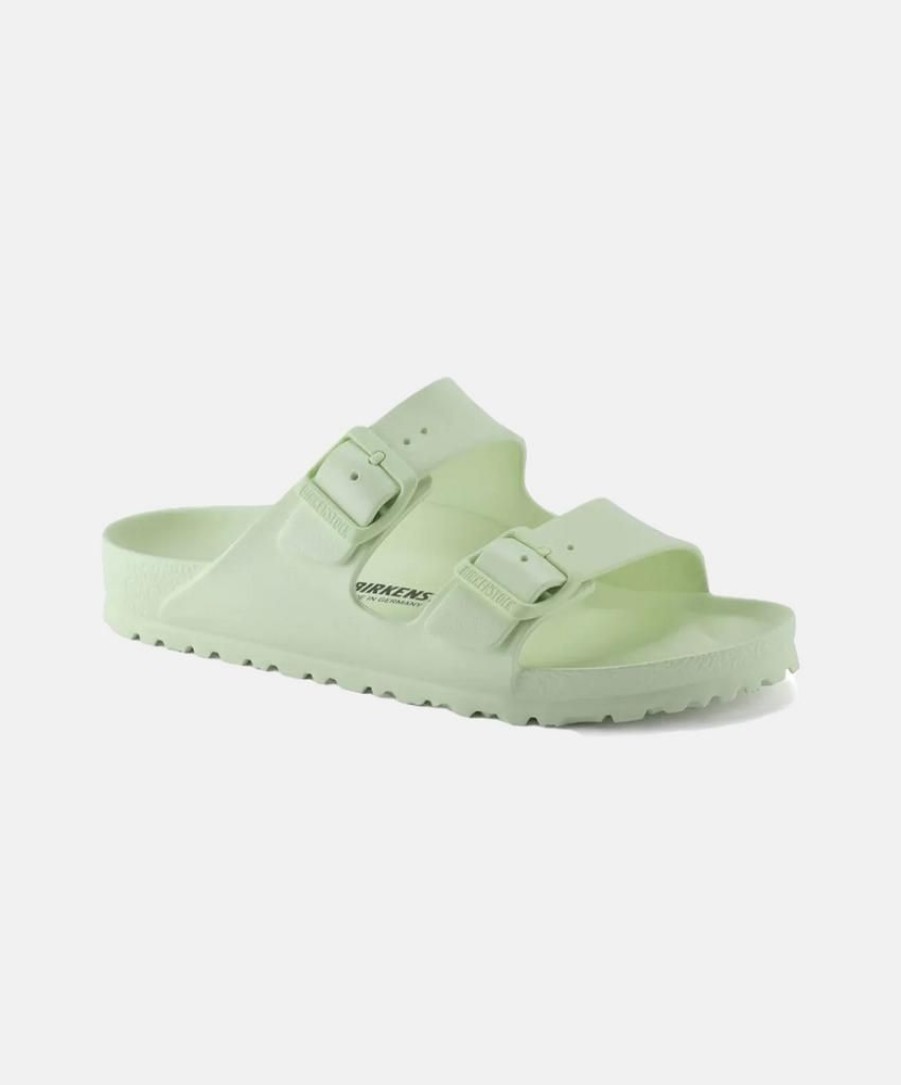 Men Birkenstock Two Strap Sandals | Birkenstock Arizona Eva Faded Lime Sandals