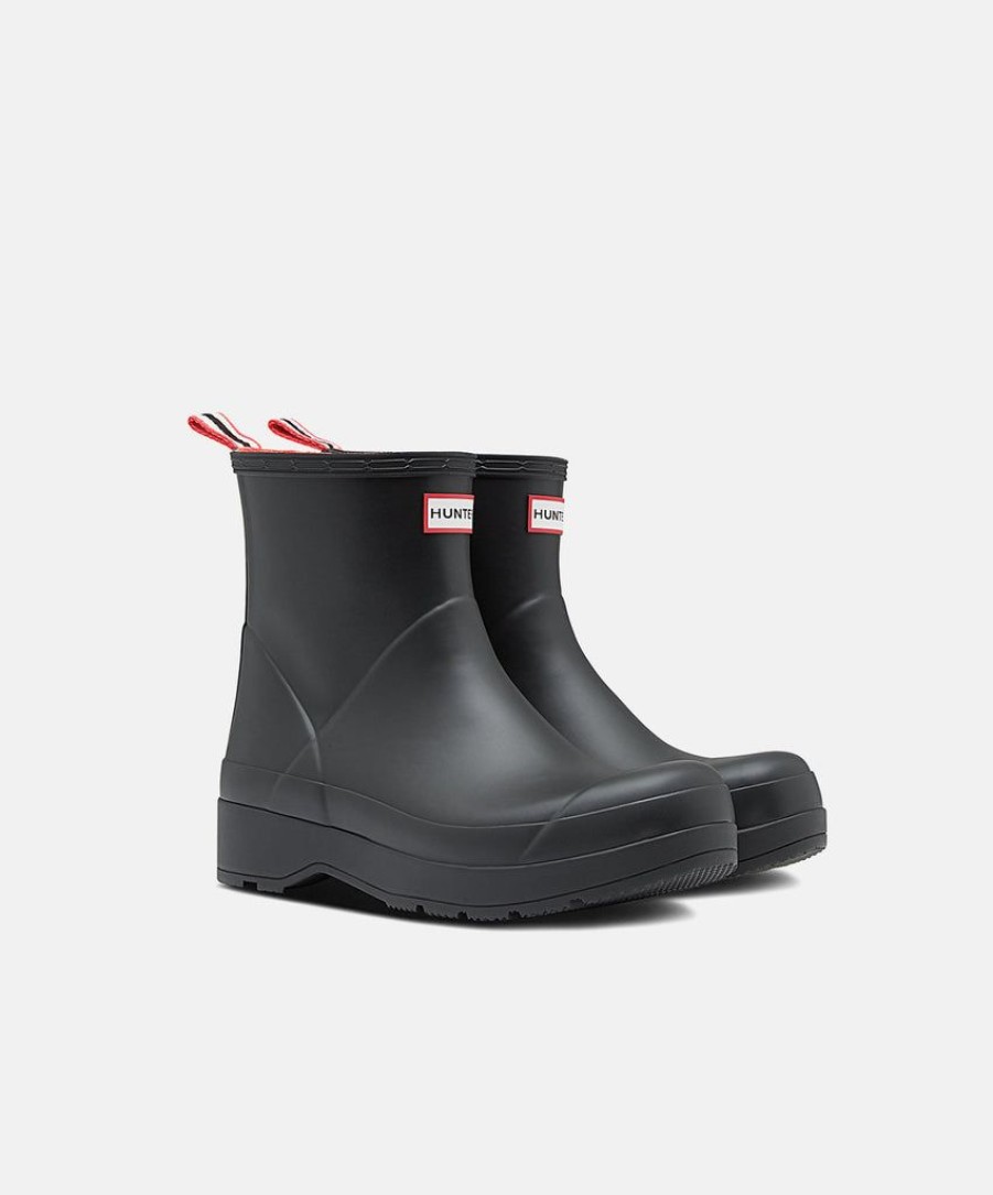 Women Hunter Wellington Boots | Hunter Mens Original Play Short Black Boots