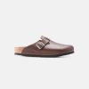 Women Birkenstock Clogs | Birkenstock Boston Leather Vintage Wood Roast Clogs