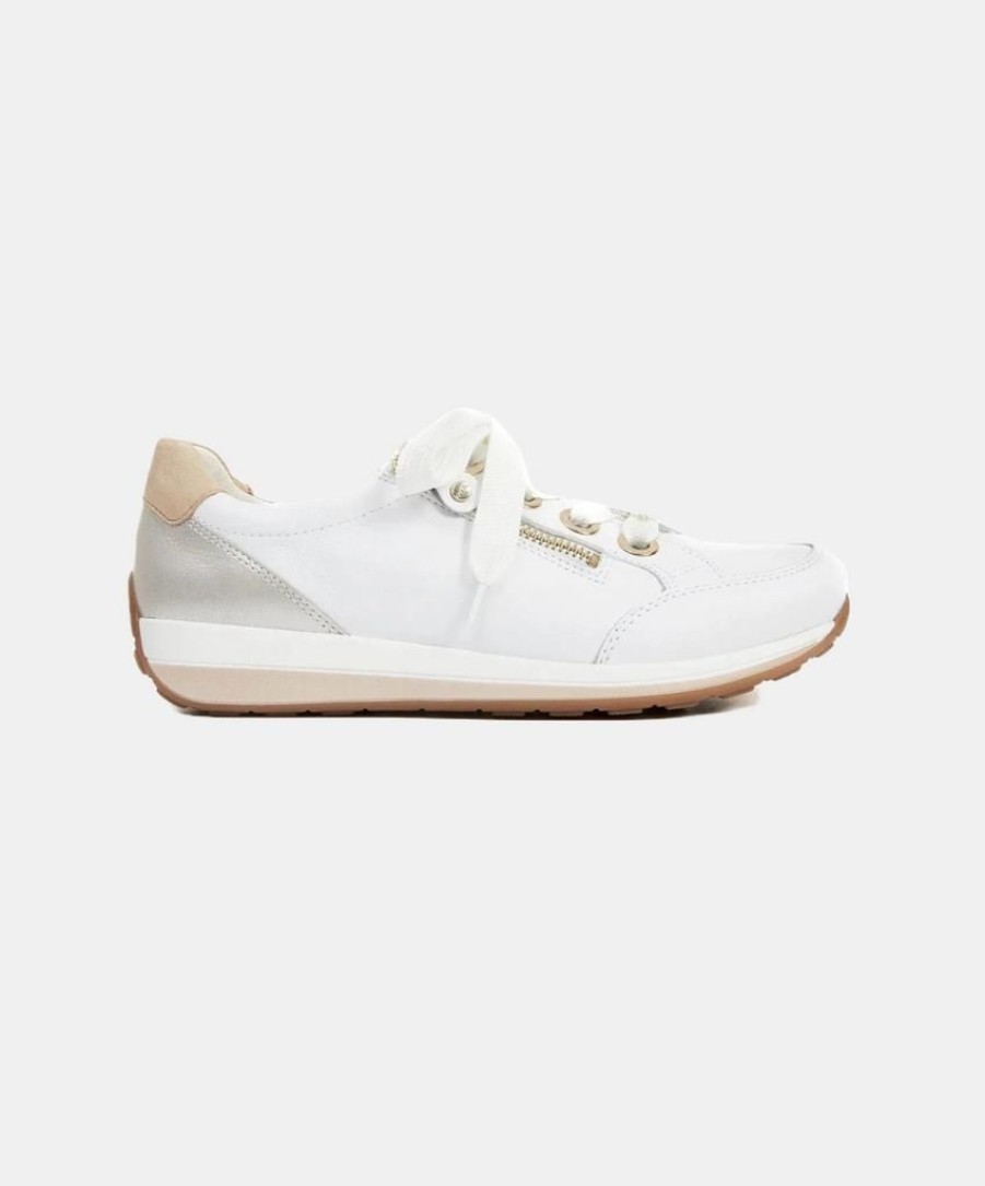 Women Ara Leather Sneakers | Ara Osaka High Soft White Sneakers