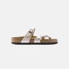 Women Birkenstock Leather Sandals | Birkenstock Mayari Birko-Flor Graceful Pearl White Sandals