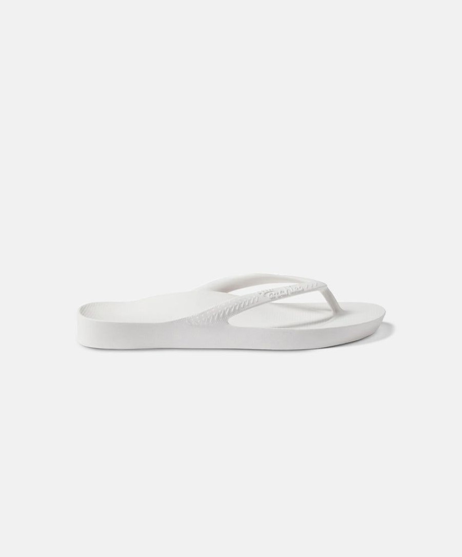 Men Archies Toe Post Sandals | Archies Arch Support White Thongs