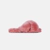 Women EMU Australia Slides | Emu Mayberry Mineral Red Sheepskin Slippers