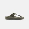 Women Birkenstock Vegan Sandals | Birkenstock Gizeh Eva Khaki Khaki Buckle Sandals