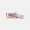 Women Rollie Leather Sneakers | Rollie Derby Punched Rose Gold Shoes