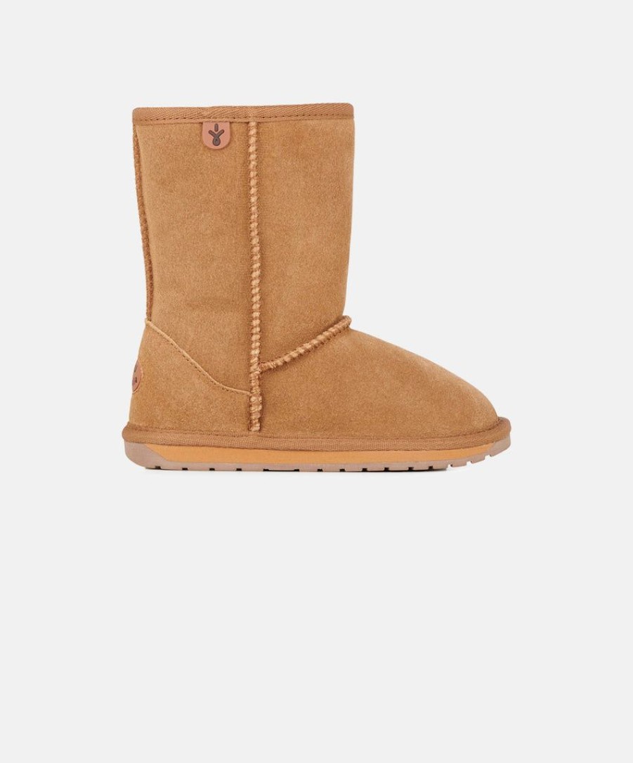 Women EMU Australia Boots | Emu Kids Wallaby Lo Chestnut Sheepskin Boots