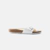 Women Birkenstock Slides | Birkenstock Madrid Birko-Flor White Sandals