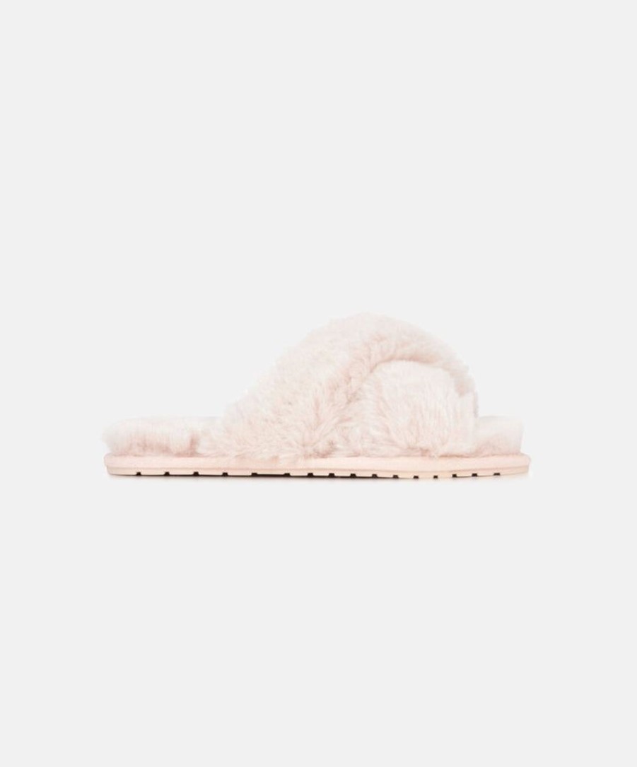 Women EMU Australia Slides | Emu Mayberry Frost Musk Pink Sheepskin Slippers