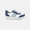 Women Ara Leather Sneakers | Ara Sapporo 2.0 Indigo W. White Sneakers