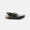 Women Birkenstock Clogs | Birkenstock Tokio Leather Black Supergrip Clogs