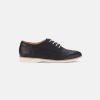 Women Rollie Leather Sneakers | Rollie Derby Solid Black Shoe