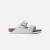 Men Birkenstock Slides | Birkenstock Arizona Leather Sandals White