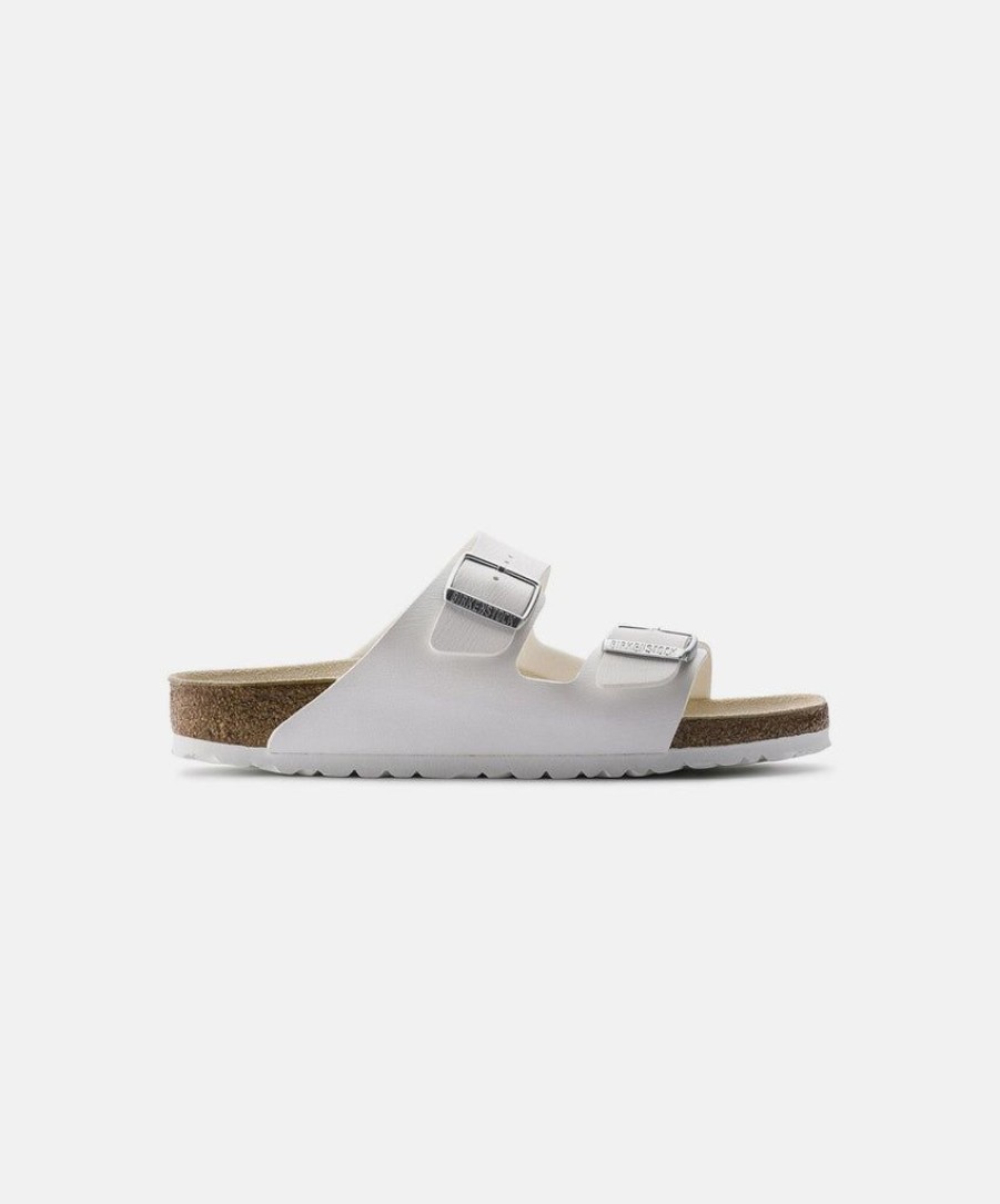 Women Birkenstock Slides | Birkenstock Arizona Bf Sandals White