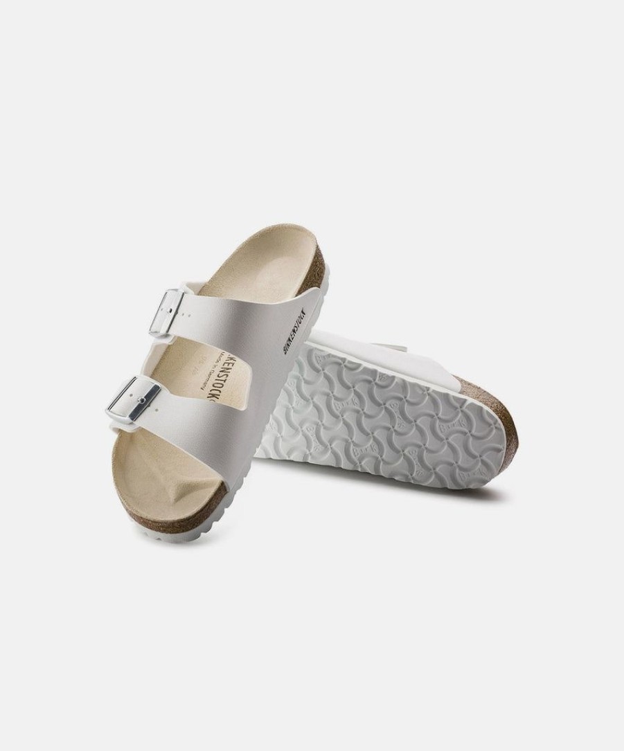 Women Birkenstock Slides | Birkenstock Arizona Bf Sandals White