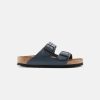 Women Birkenstock Leather Sandals | Birkenstock Arizona Leather Sandals Blue