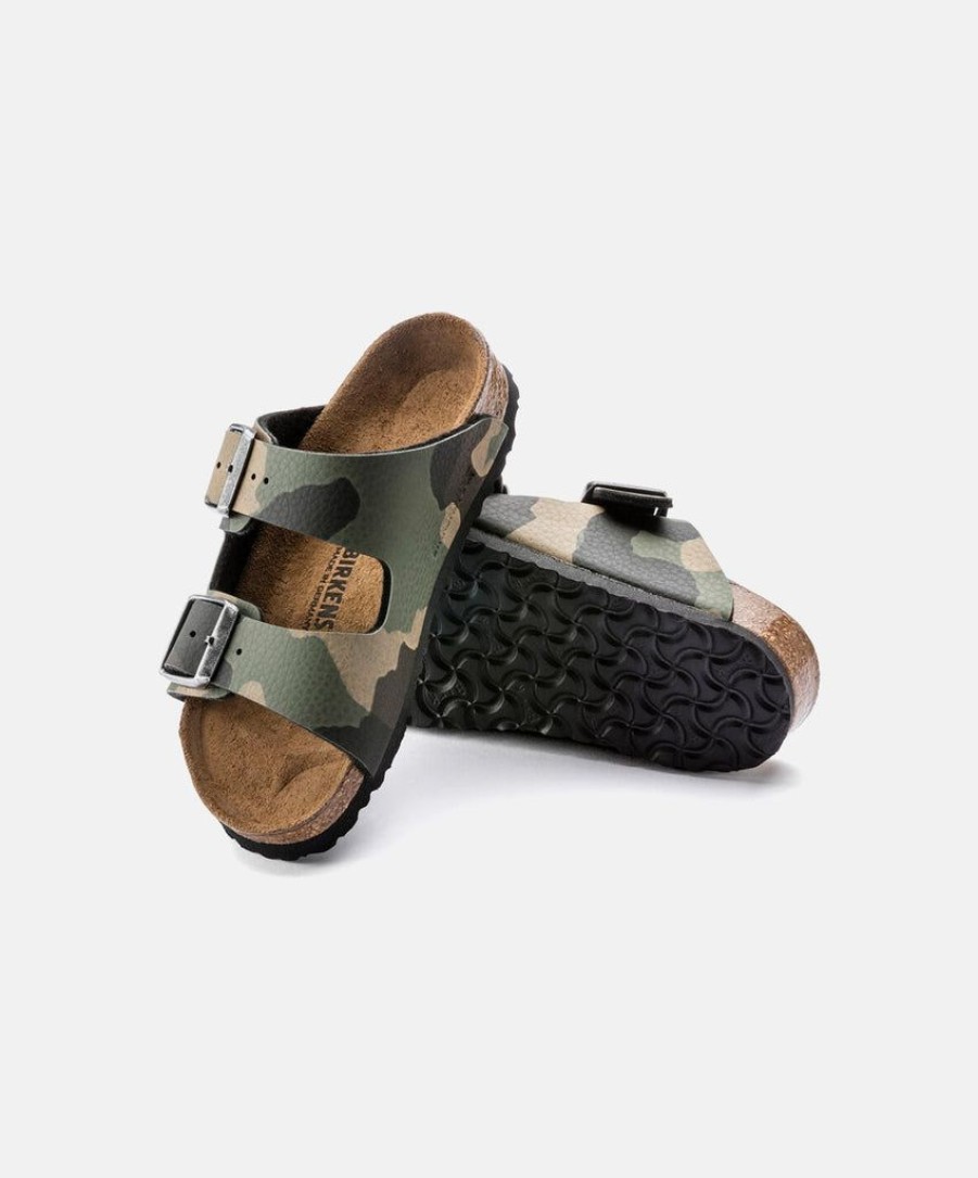 Kids Birkenstock | Birkenstock Kids Arizona Birko-Flor Desert Soil Camo Khaki Sandals