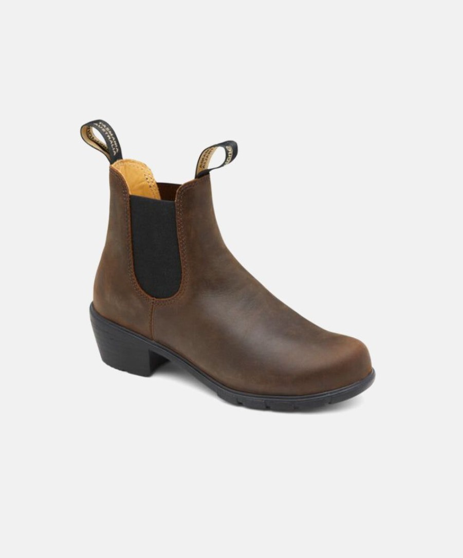 Women Blundstone Heeled Boots | Blundstone 1673 Antique Brown Womens Boots