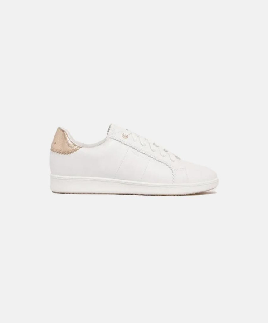 Women Bstore Leather Sneakers | Frankie4 Jackie Iv White/Rose Gold Sneakers