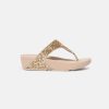 Women FitFlop Toe Post Sandals | Fitflop Lulu Glitter Toe Post Sandals Gold