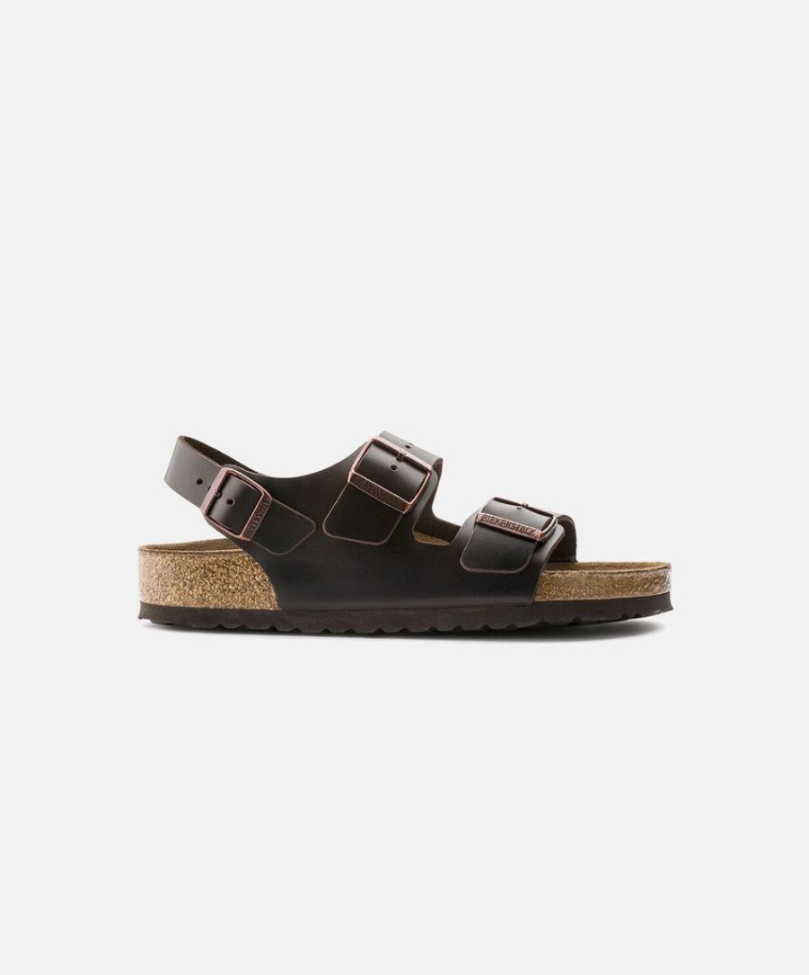 Women Birkenstock Leather Sandals | Birkenstock Milano Leather Brown