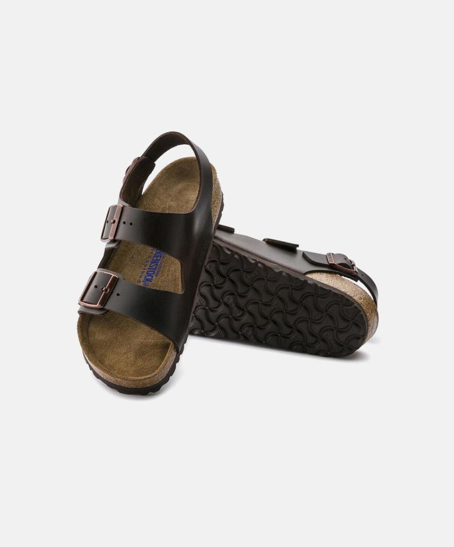 Women Birkenstock Leather Sandals | Birkenstock Milano Leather Brown