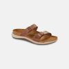 Women Birkenstock Two Strap Sandals | Birkenstock Sierra Cross Town Waxy Oiled Leather Brown