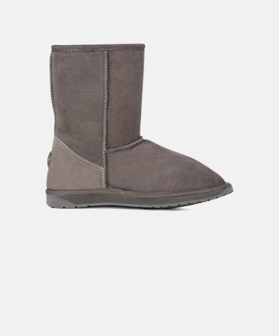 Women EMU Australia Boots | Emu Platinum Stinger Lo Charcoal Sheepskin Boots