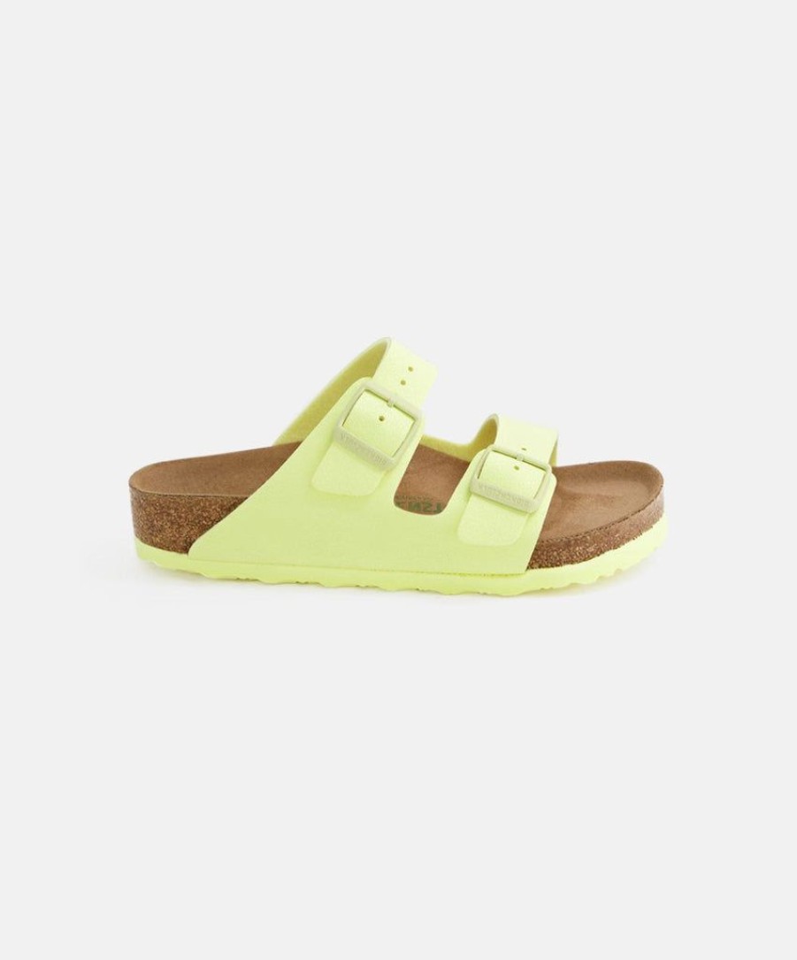 Women Birkenstock Two Strap Sandals | Birkenstock Arizona Bb Earthy Vegan Sandals Yellow