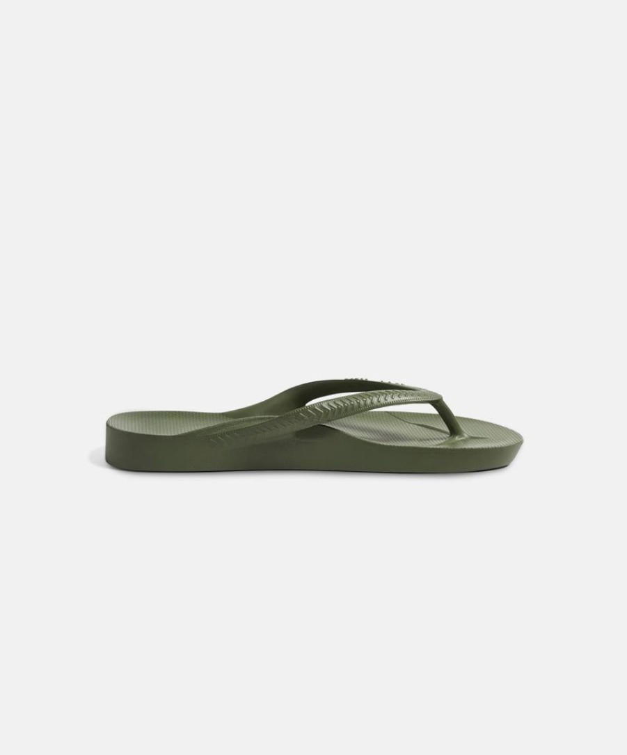 Men Archies Slides | Archies Arch Support Khaki Thongs